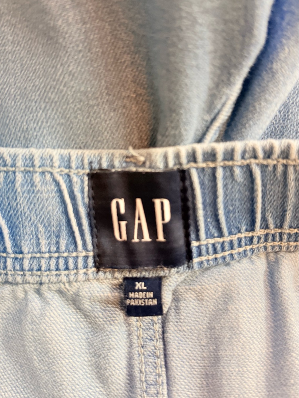GAP Light Blue Drawstring Denim Shorts - Picture 6 of 14